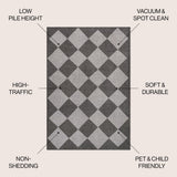 Daxaa Classic Geometric Diamond Pattern Area Rug