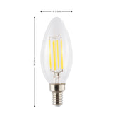 Performance Non-Dimmable C35-4W LED Edison Glass Bulbs with E12 Base