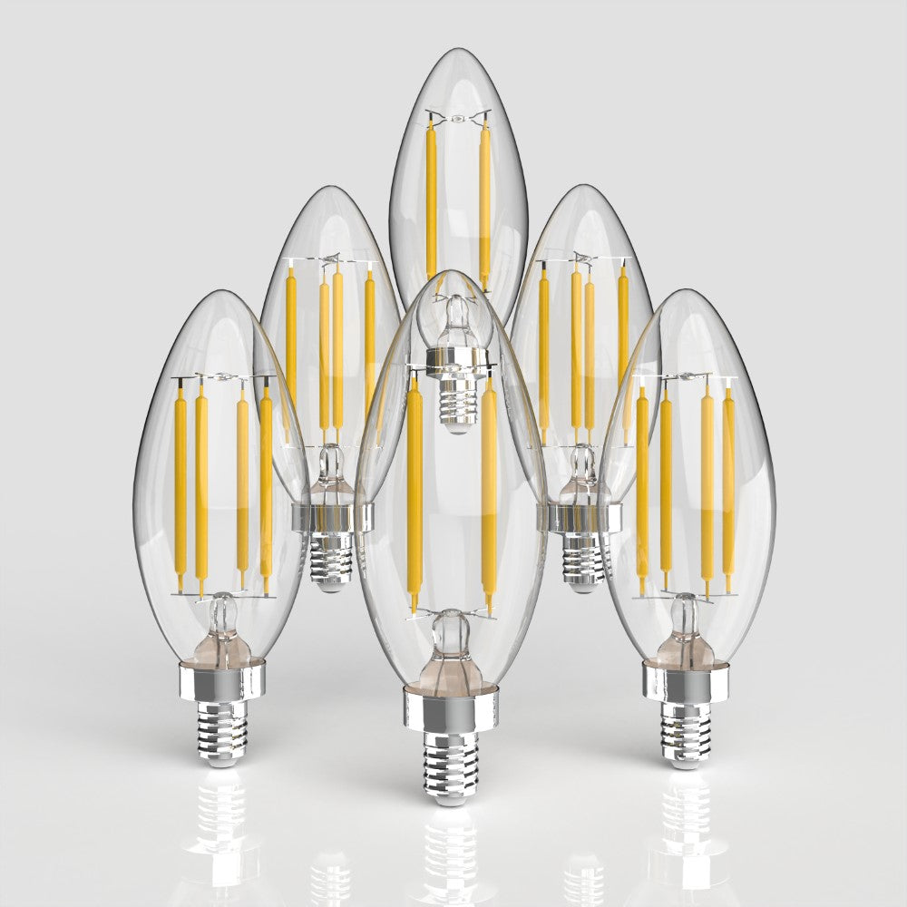 Performance Non-Dimmable C35-4W LED Edison Glass Bulbs with E12 Base