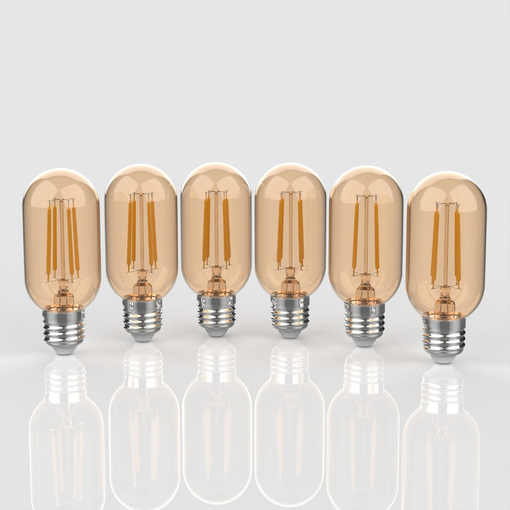 Filament Non-Dimmable T45-4W LED Edison Glass Bulbs with E26 Base