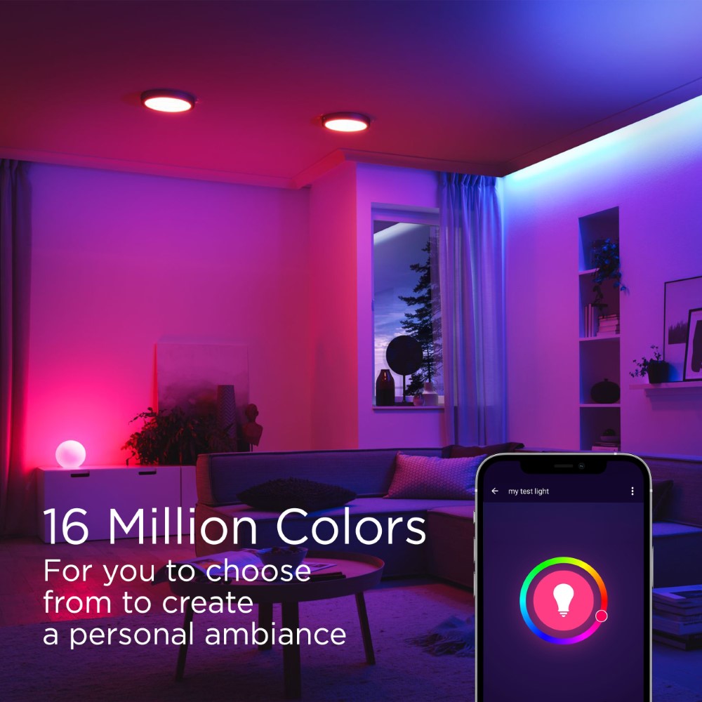 Superba Smart A19 Dimmable Light Bulb - Dimmable Color Changing LED; Compatible with Alexa and Google Home Assistant, No Hub Required (SET of 2) Set 2