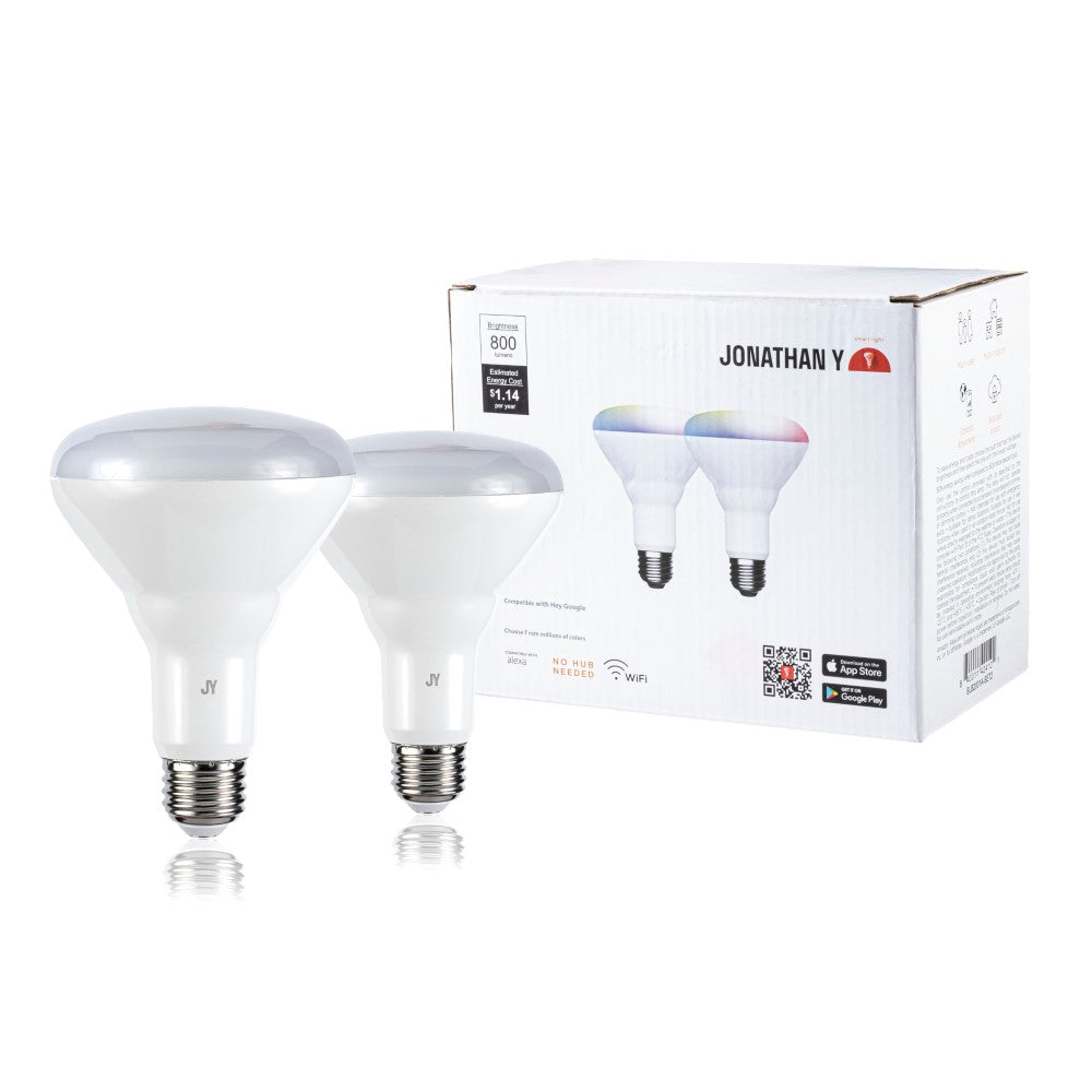 Supremat Smart BR30 Dimmable Light Bulb - Dimmable Color Changing LED; Compatible with Alexa and Google Home Assistant, No Hub Required (SET of 2) Set 2
