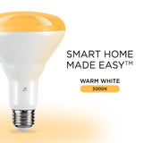 Supremat Smart BR30 Dimmable Light Bulb - Dimmable Color Changing LED; Compatible with Alexa and Google Home Assistant, No Hub Required (SET of 2) Set 2