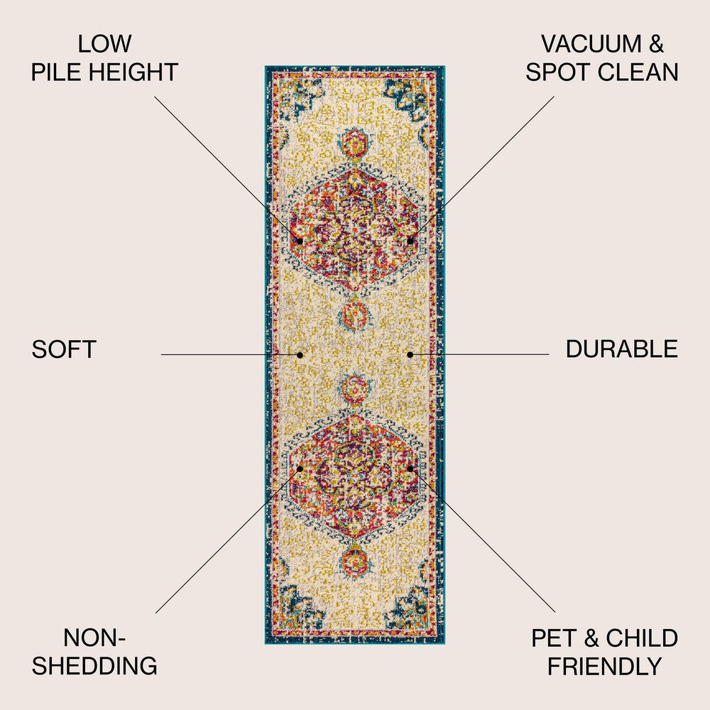Brisbane Bohemian FLAIR Boho Vintage Area Rug