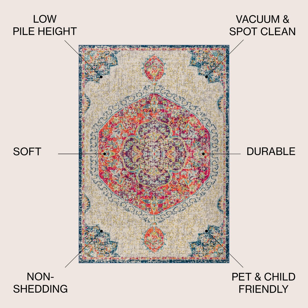 Brisbane Bohemian FLAIR Boho Vintage Area Rug