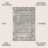 Scorpius Ferro Filigree Modern Area Rug