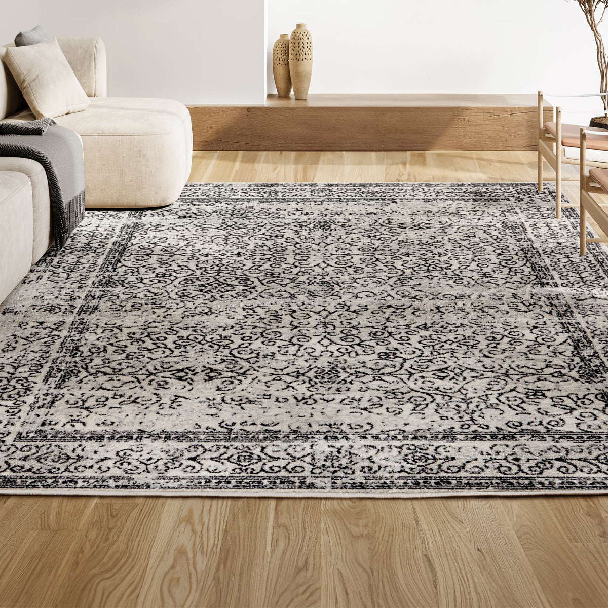 Scorpius Ferro Filigree Modern Area Rug
