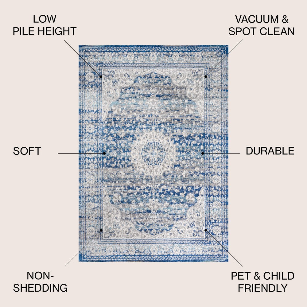 Crux Scala Ornate Bohemian Medallion Area Rug