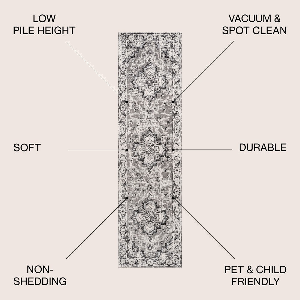 Andromeda Denia Ornate Geometric Medallion Area Rug