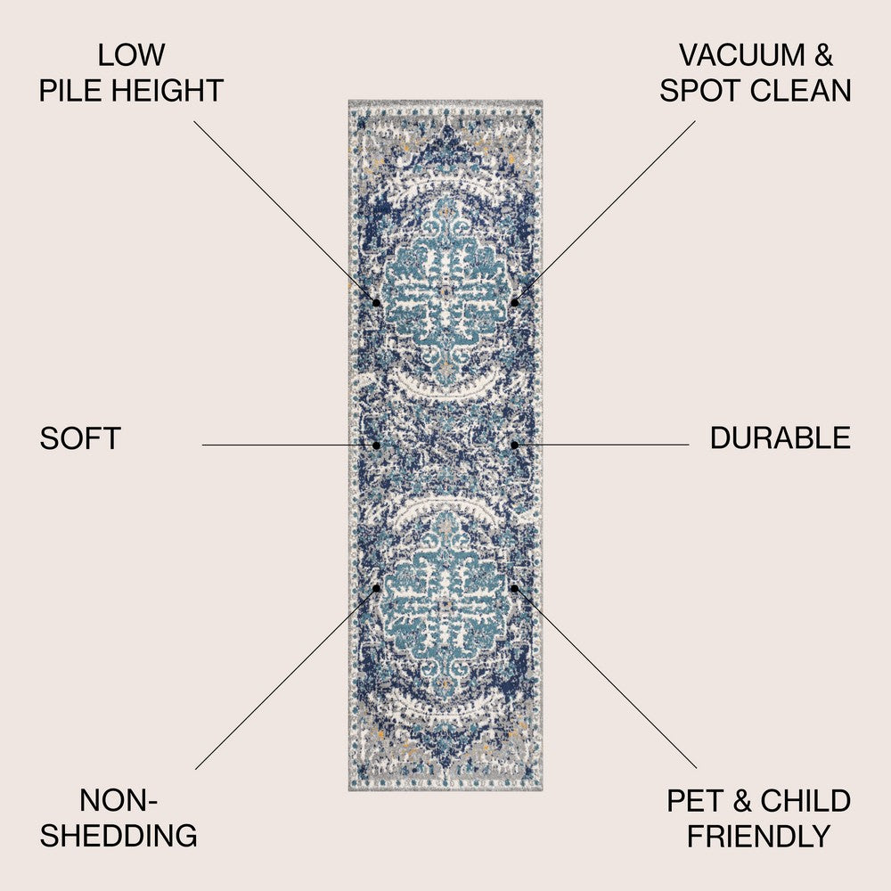 Walter Ornate Boho Medallion Area Rug