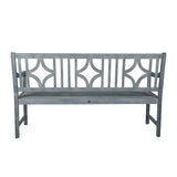Teak Ogee Diamond-Back 600-Lbs Support Acacia Wood Outdoor Garden Patio Bench