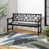 Teak Ogee Diamond-Back 600-Lbs Support Acacia Wood Outdoor Garden Patio Bench