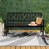 Teak Ogee Diamond-Back 600-Lbs Support Acacia Wood Outdoor Garden Patio Bench