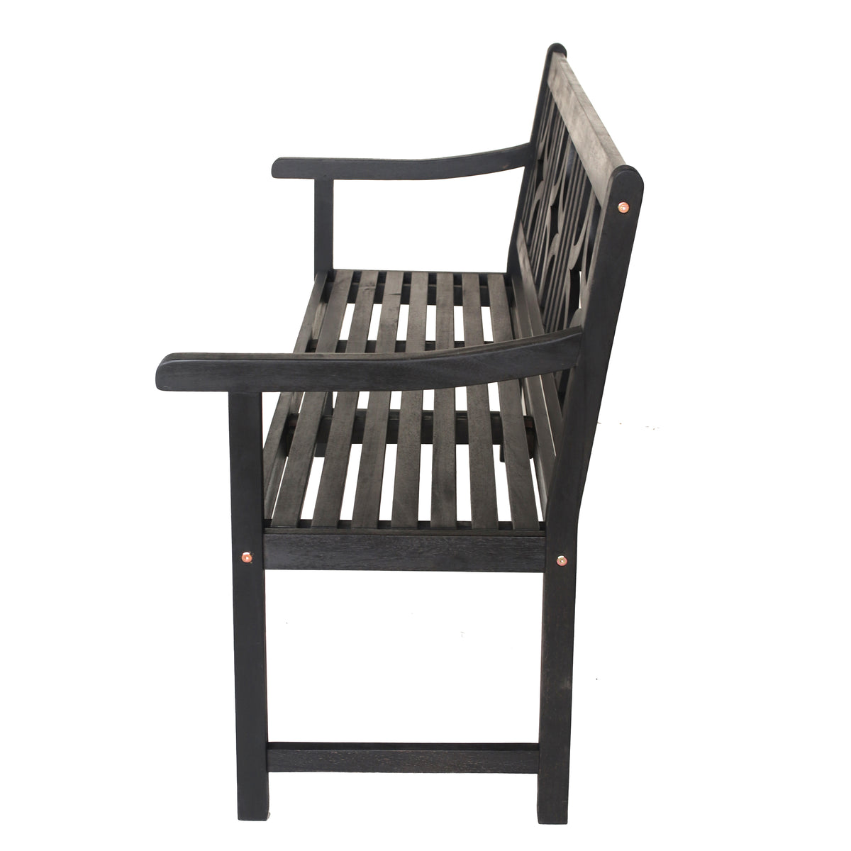 Teak Ogee Diamond-Back 600-Lbs Support Acacia Wood Outdoor Garden Patio Bench