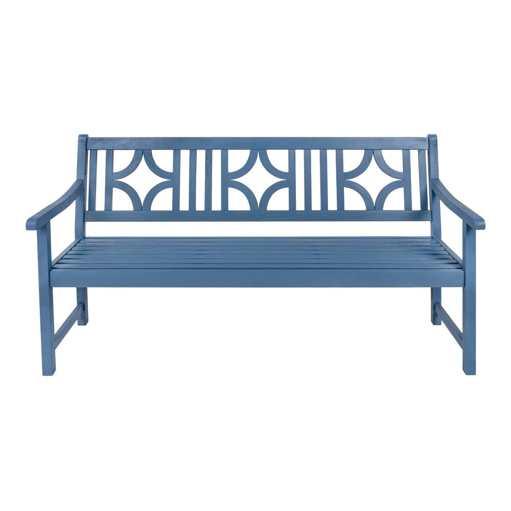 Teak Ogee Diamond-Back 600-Lbs Support Acacia Wood Outdoor Garden Patio Bench