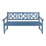 Teak Ogee Diamond-Back 600-Lbs Support Acacia Wood Outdoor Garden Patio Bench