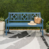 Teak Ogee Diamond-Back 600-Lbs Support Acacia Wood Outdoor Garden Patio Bench