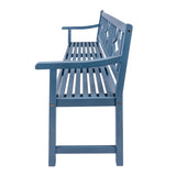 Teak Ogee Diamond-Back 600-Lbs Support Acacia Wood Outdoor Garden Patio Bench
