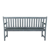 Mischa Slat-Back 600-Lbs Support Acacia Wood Outdoor Garden Patio Bench