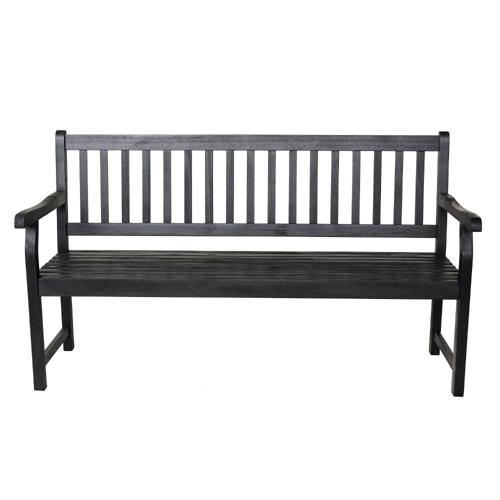 Mischa Slat-Back 600-Lbs Support Acacia Wood Outdoor Garden Patio Bench