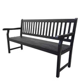 Mischa Slat-Back 600-Lbs Support Acacia Wood Outdoor Garden Patio Bench