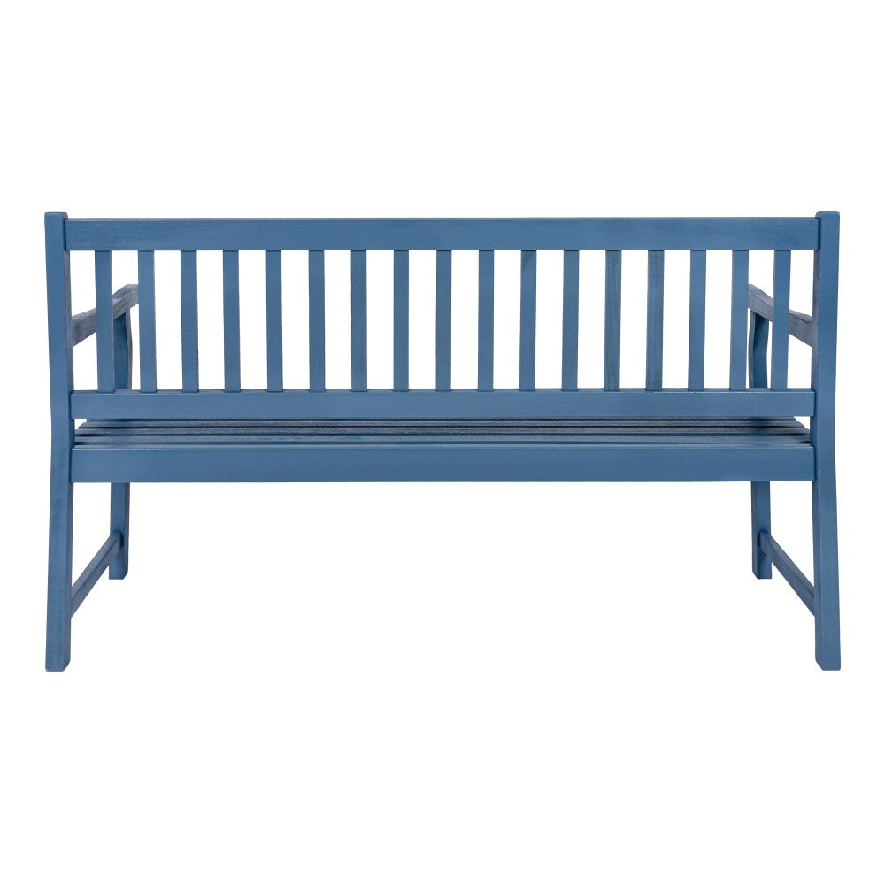 Mischa Slat-Back 600-Lbs Support Acacia Wood Outdoor Garden Patio Bench