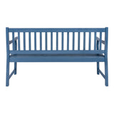 Mischa Slat-Back 600-Lbs Support Acacia Wood Outdoor Garden Patio Bench