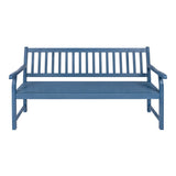 Mischa Slat-Back 600-Lbs Support Acacia Wood Outdoor Garden Patio Bench