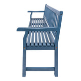 Mischa Slat-Back 600-Lbs Support Acacia Wood Outdoor Garden Patio Bench