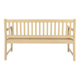 Mischa Slat-Back 600-Lbs Support Acacia Wood Outdoor Garden Patio Bench