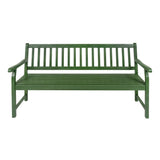 Mischa Slat-Back 600-Lbs Support Acacia Wood Outdoor Garden Patio Bench