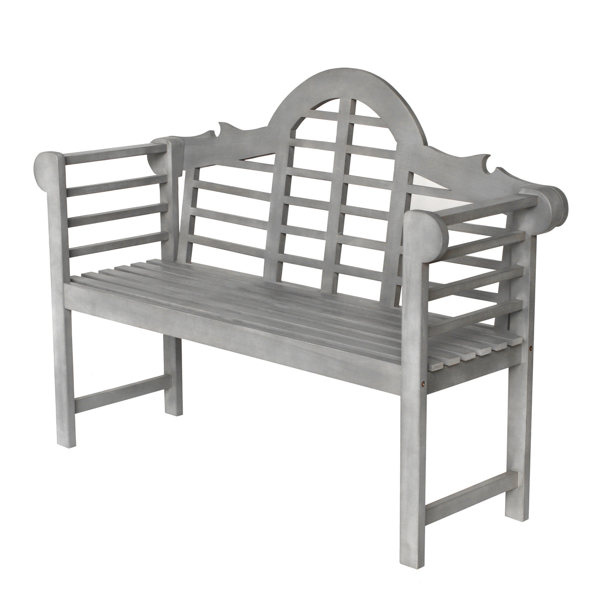 Wally Arched 600-Lbs Support Acacia Wood Outdoor Garden Patio Bench