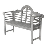 Wally Arched 600-Lbs Support Acacia Wood Outdoor Garden Patio Bench