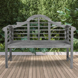 Wally Arched 600-Lbs Support Acacia Wood Outdoor Garden Patio Bench