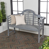 Wally Arched 600-Lbs Support Acacia Wood Outdoor Garden Patio Bench