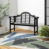 Wally Arched 600-Lbs Support Acacia Wood Outdoor Garden Patio Bench