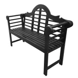 Wally Arched 600-Lbs Support Acacia Wood Outdoor Garden Patio Bench