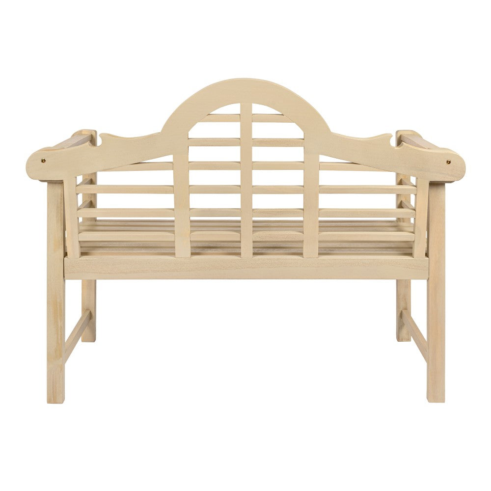 Wally Arched 600-Lbs Support Acacia Wood Outdoor Garden Patio Bench