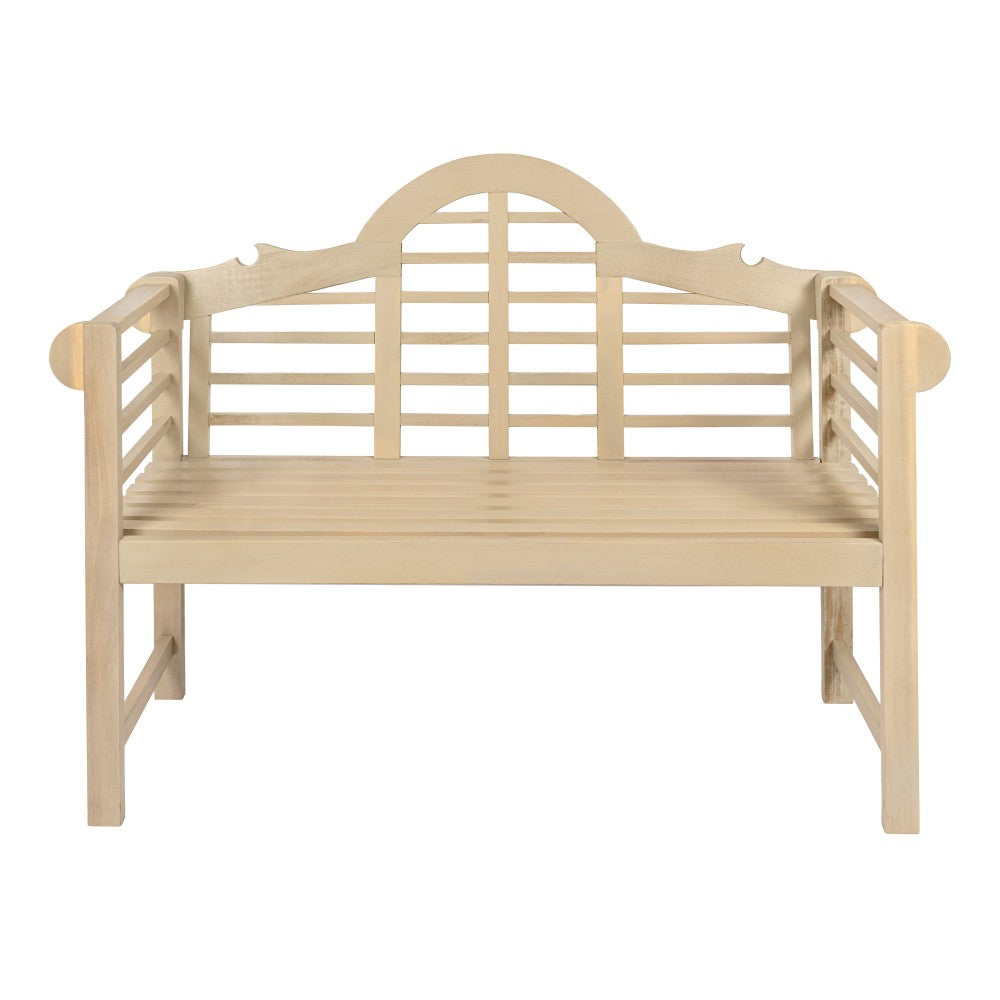 Wally Arched 600-Lbs Support Acacia Wood Outdoor Garden Patio Bench