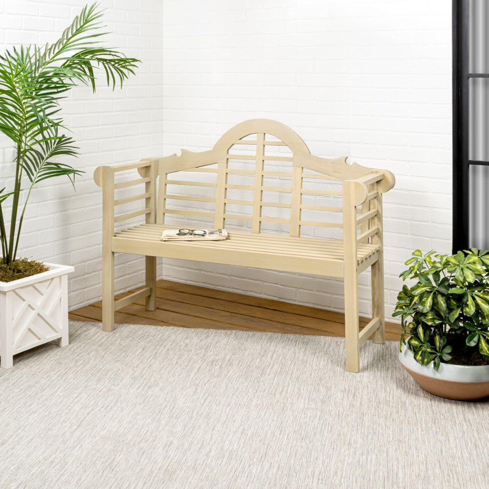 Wally Arched 600-Lbs Support Acacia Wood Outdoor Garden Patio Bench