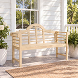 Wally Arched 600-Lbs Support Acacia Wood Outdoor Garden Patio Bench
