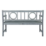 Gia Circle-Back 600-Lbs Support Acacia Wood Outdoor Garden Patio Bench