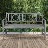 Gia Circle-Back 600-Lbs Support Acacia Wood Outdoor Garden Patio Bench