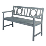 Gia Circle-Back 600-Lbs Support Acacia Wood Outdoor Garden Patio Bench