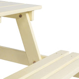Giantex 59" Modern Classic Outdoor Wood Picnic Table Benches with Umbrella Hole