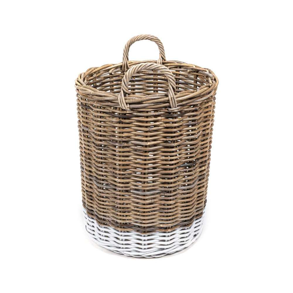 Ternion Cottage Hand-Woven Rattan Nesting Baskets with Handles