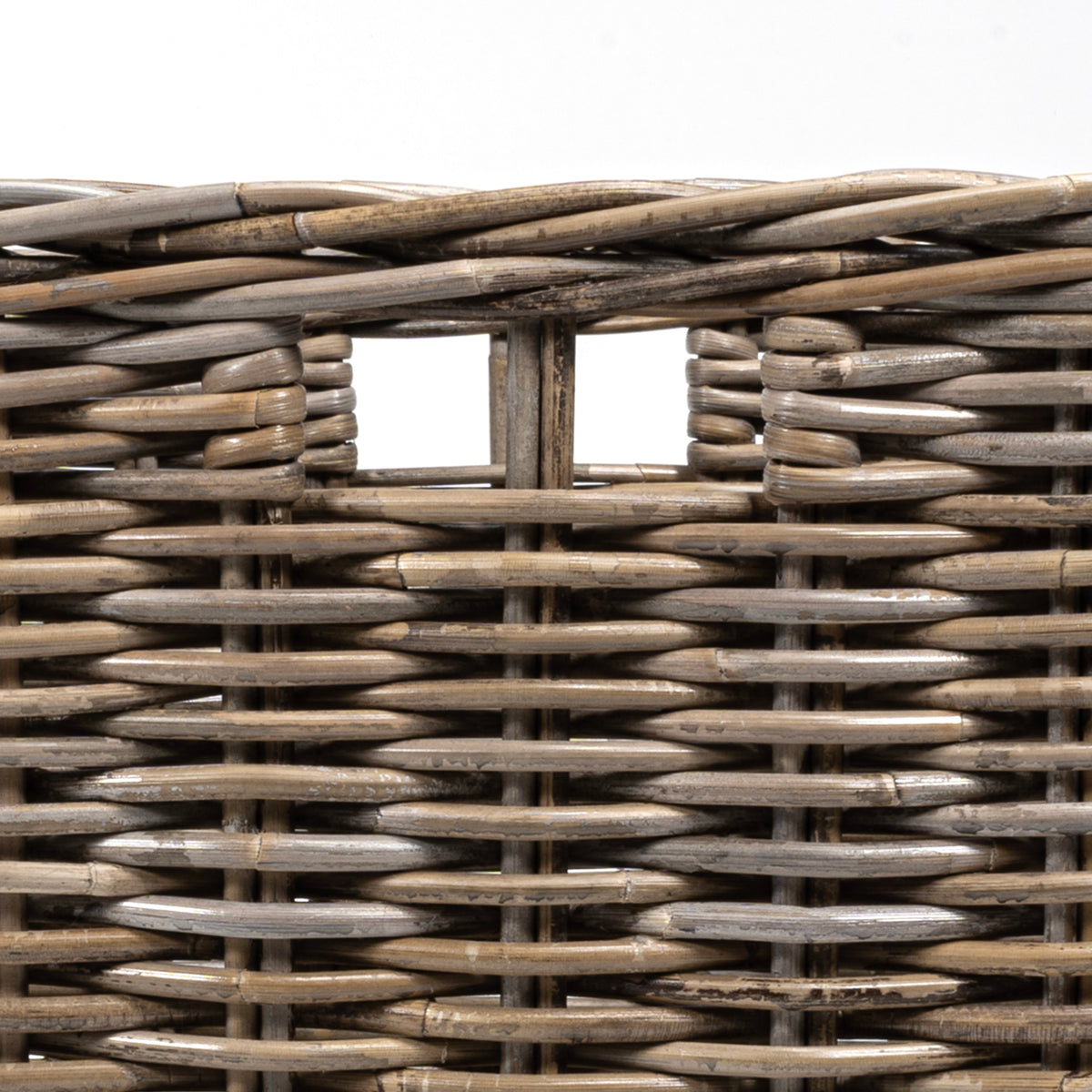 Yael Coastal Hand-Woven "STORAGE" Rattan Basket with Wheels and Handles