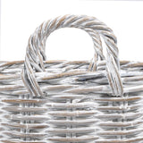 Arbour Rustic Hand-Woven Rattan Nesting Baskets with Wheels and Handles