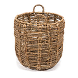 Laurel Bohemian Handwoven Abaca Hamper Basket with Handles