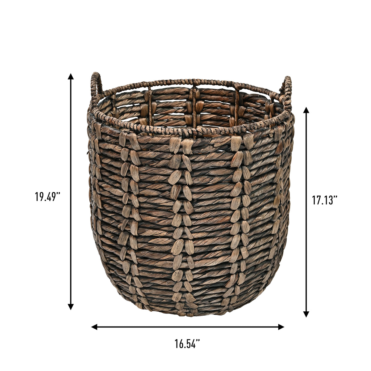 Laurel Bohemian Handwoven Abaca Hamper Basket with Handles